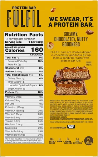 Vista 5 de FULFIL - Barras de proteína surtidas Best Sellers, sin gluten, 15 g de proteína, básicas de despensa, 12