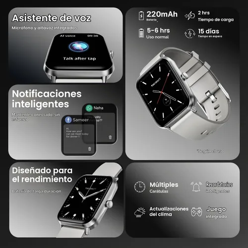 Vista 11 de Fire-Boltt Ninja Call Pro Plus 46.48mm / 1.83 in (1.83 pulgadas) Reloj inteligente con llamadas Bluetooth, asistencia de voz AI, 120 modos Gris