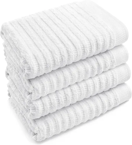 Vista 9 de Softerry Juego de toallas de baño de algodón orgánico puro, 100% algodón suave, extra absorbentes y duraderas, de secado rápido de 500 GSM, calidad