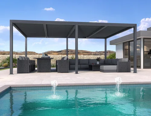 Vista 28 de PURPLE LEAF 94AS - Pérgola pequeña de aluminio compacto de 10 x 12 pies con techo rígido con listones ajustables para patio, cubierta de terraza