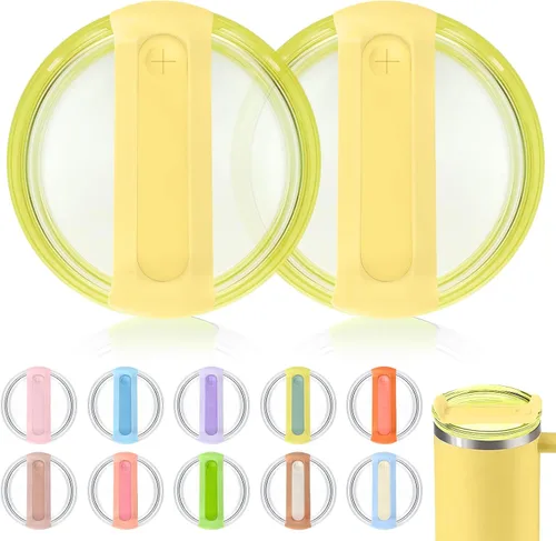 Vista 30 de Tapa de vaso de 40 onzas para Stanley, a prueba de derrames, resistentes a salpicaduras, funda de repuesto para accesorio de copa Stanley