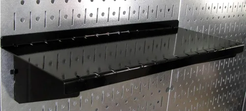 Vista 5 de Wall Control Pro-Grade Metal Pegboard Organizador Galvanizado Herramientas Junta Paneles con Accesorios Negros