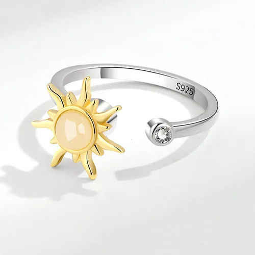 Vista 84 de Anillo de plata 925, anillos de plata ajustables para mujer, anillos de pulgar abiertos, anillos de circonio, anillos ajustables, anillos abiertos