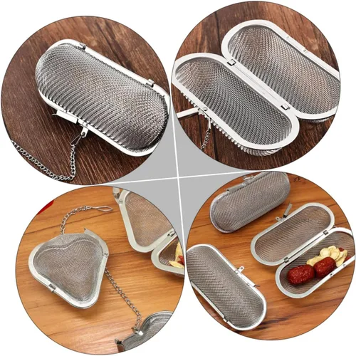 Vista 5 de Cabilock Colador de té de acero inoxidable para condimentos de especias, 2 unidades para cocinar té