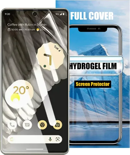 Vista 8 de LOOKSEVEN Paquete de 3 protectores de pantalla de poliuretano termoplástico suave transparente compatibles con Google Pixel 6, película protectora