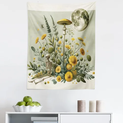 Vista 73 de Ambesonne Tapiz de arte afro, hombre negro fuerte con una corona de trazos impresión de pintura moderna, decoración de tela para colgar en la pared