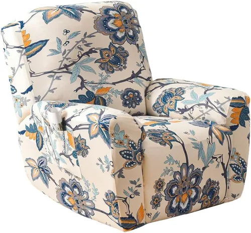 Vista 16 de Fundas elásticas para sillas reclinables, 4 piezas, fundas estampadas Lazyboy para sillón reclinable Lazyboy, funda de elastano suave para silla