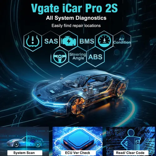 Vista 4 de Vgate iCar Pro (BT3.0/BLE4.0) Escáner OBD2 Bluetooth y Vgate iCar Pro 2S Bluetooth OBD2 Escáner para Android e iOS y Windows