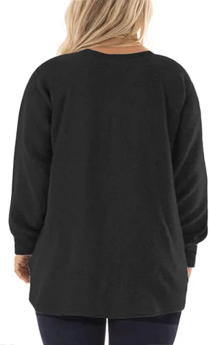 Vista 3 de DOLNINE - Sudaderas de manga larga y con bolsillos para mujer, con bloque de color, tallas extragrandes