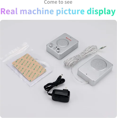 Vista 8 de DESHUN Sistema de intercomunicación de ventana de doble manera, altavoces de ventana, un walkie-talkie que se puede conectar al vidrio, micrófono