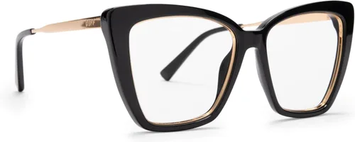 Vista 3 de DIFF Gafas Becky IV Designer Cat Eye Computer - Gafas de bloqueo de luz azul para mujer, color negro