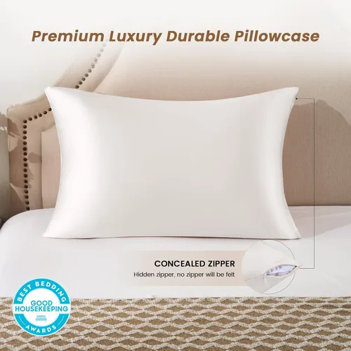 Vista 12 de THXSILK Funda de almohada de seda de morera 100 % natural para cabello y piel, grado 6A, 1 paquete, fundas de almohada de seda de morera con cierre