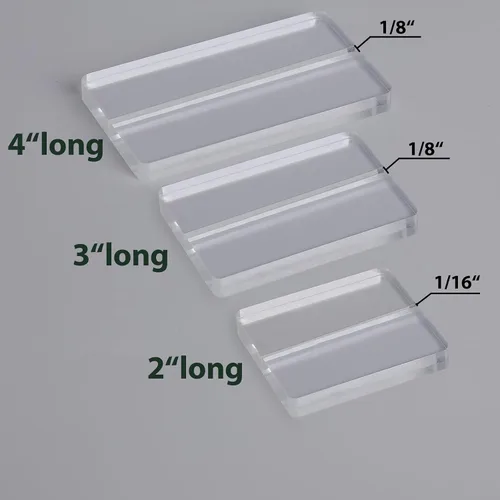 Vista 2 de Portatarjetas de lugar de 2 pulgadas para mesa, paquete de 12 portatarjetas de acrílico con 1/16" Slot, Acrylic Card Display Stands, Table Number