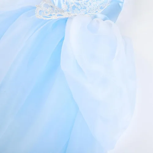 Vista 5 de Vgolar Disfraz de princesa azul iluminado vestido de princesa disfraz de Halloween Cosplay