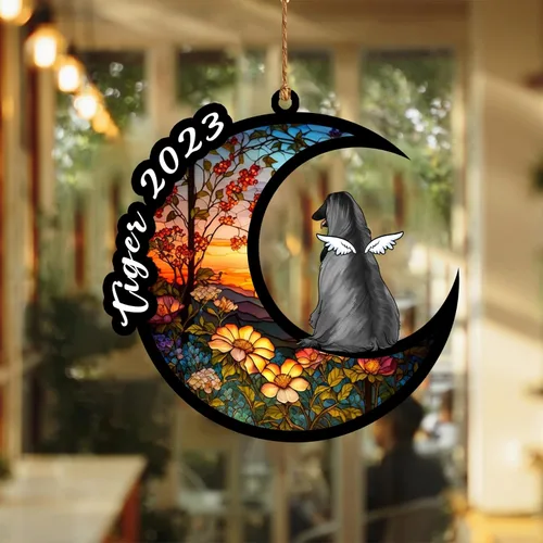 Vista 4 de Nazenti Atrapasoles conmemorativo para perros, adornos de Navidad personalizados para perros, adorno de Navidad, regalos conmemorativos para perros