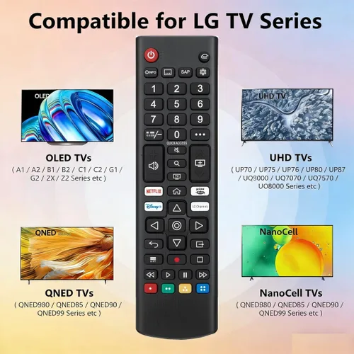Vista 2 de Repuesto para control remoto LG, paquete de 2, 2026-2005, universal lg smart tv Magic remoto, Webos TVs, LCD, OLED. Sin voz, sin puntero,