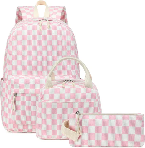 Vista 38 de Bluboon - Mochila escolar para niñas y mujeres para uso diario y de estilo informal, para portátil de 15 pulgadas, con bolsa para almuerzo y bolsa