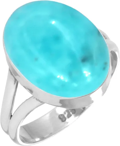 Vista 64 de Anillo hecho a mano de plata de ley 925 genuina grueso con piedras preciosas naturales ágata, cuarzo rosa, lapislázuli, ámbar ovalado, joyería