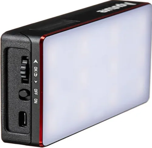 Vista 6 de Aputure Amaran MC RGBWW - Luz LED en la cámara, luz portátil para fotografía TLCI/CRI 96+ RGB 0-360 a todo color 3200-6500K ajustable 0-100%