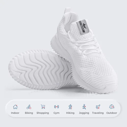 Vista 6 de Rospick Tenis sin cordones para hombre zapatos de caminar para hombre a la moda ligeros transpirables tenis deportivos