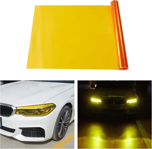 Vista 8 de TOMALL Película de vinilo oscuro negro de 78.7''x12'' para faros de coche, luz trasera, luces antiniebla, tinte autoadhesivo, calcomanías deportivas