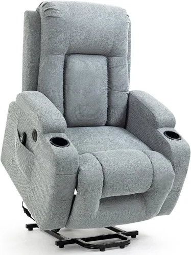 Vista 22 de Silla reclinable eléctrica con elevación Trustyue con calor y masaje, sillas elevadoras para asistencia al estar de pie, silla pequeña con elevación