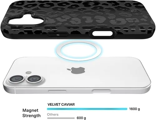 Vista 1432 de VELVET CAVIAR Funda para iPhone 15, compatible con MagSafe, probada contra caídas de 10 pies, fundas protectoras de diseño, leopardo color rosa