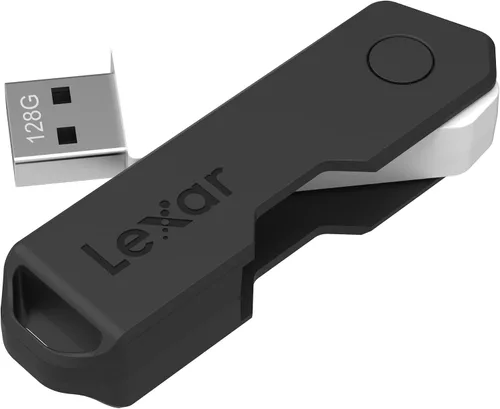 Vista 4 de Lexar JumpDrive TwistTurn2 - Unidad flash USB 2.0 de 128 GB, color negro (LJDTT2-128ABNABK)