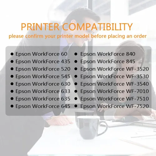Vista 2 de Run Star 1 cartucho de tinta negro remanufacturado para 127 T127 de repuesto para Epson 127 T127 uso para Epson Workforce 60 530 625 545 645 840 845