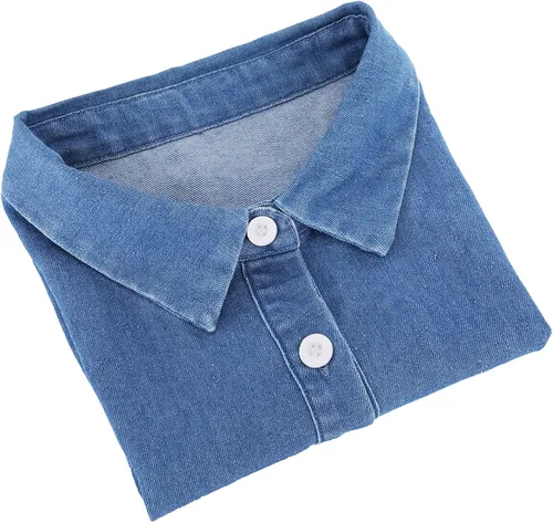 Vista 7 de SATINIOR 3 piezas falso cuello mujeres desmontable Dickey blusa media camisas cuello