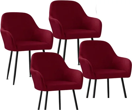Vista 49 de Fundas protectoras de terciopelo elástico para sillas de comedor con brazos y respaldo curvado pequeño, juego de 6/4/2 para cocina, oficina, hogar