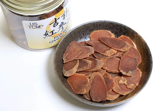 Vista 4 de Jilin Red Ginseng Slice - Rebanadas grandes de ginseng chino ginseng asiático (2 onzas)