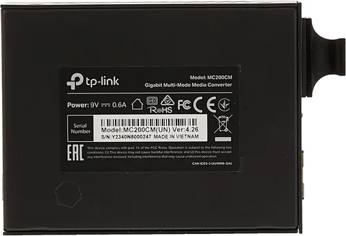 Vista 3 de TP-Link Convertidor de fibra Gigabit SFP a RJ45 convertidor de medios de fibra a Ethernet