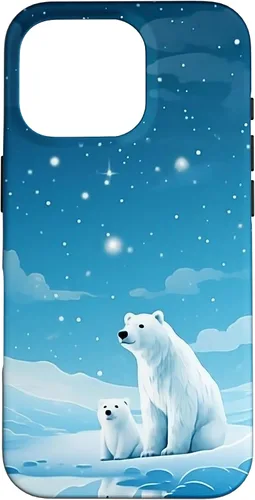 Vista 20 de Polar Bear, Arctic North Pole, Alaska Snow, Cute Polar Bears Case for iPhone 17