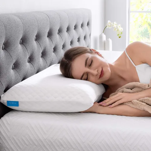 Vista 6 de Almohada ortopédica hinchable para el cuello para dormir, almohada