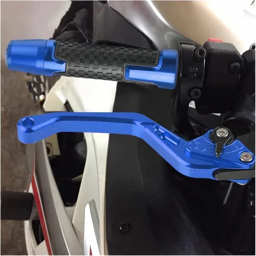 Vista 5 de Palancas de freno Accesorios de motocicleta CNC Palancas de embrague de freno Manillar Manillar Agarres extremos para Yamaha XT660R XT 660R