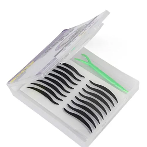 Vista 9 de Healifty Pegatinas negras para delineador de ojos, 80 pares, reutilizables, impermeables, ahumadas