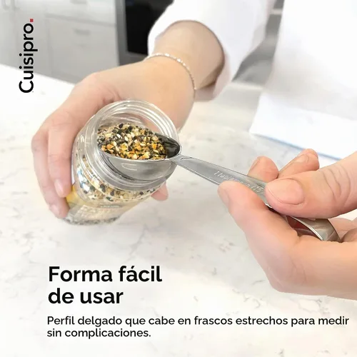 Vista 5 de CUISIPRO Juego de tazas y cucharas medidoras SS
