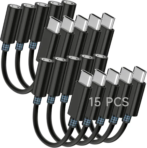 Vista 8 de Seulliya Adaptador USB C a conector de auriculares de 0.138 in para iPhone 15/16 Pro/Max, adaptador DAC de audio de alta resolución, convertidor