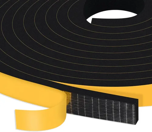 Vista 31 de Square Foam Weather Stripping for RV Doors & Extra Large Gaps 1x1In Sellos puertas de remolque, cámper y garaje, bloquea insectos, corrientes