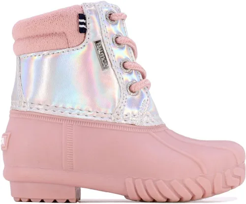 Vista 2 de Nautica Botas de invierno impermeables para niños, botas de pato para niños, niñas y niños, niños (niños grandesniños pequeños)
