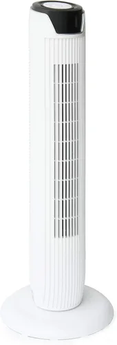Vista 2 de SPT SF-1536W: Ventilador de torre con control remoto y temporizador en blanco