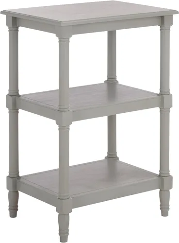 Vista 10 de Safavieh Home Collection Cassie Greige - Mesa de almacenamiento de 3 estantes ACC5715A, 19.8 pulgadas de ancho x 15 pulgadas de largo x 30 pulgadas