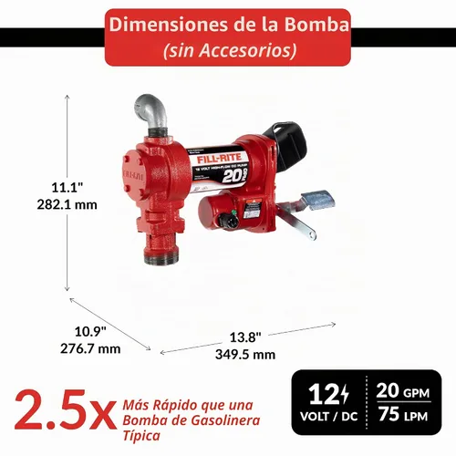 Vista 3 de Fill-Rite Bombas de Transferencia de Combustible de 12V y 20 GPM (Serie 4200)