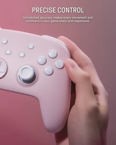 Vista 4 de FUNLAB Luminous Pattern Firefly Switch Pro Controller Wireless with 7 LED ColorsPaddleTurbo, Bluetooth Remote Gamepad Compatible with Nintendo