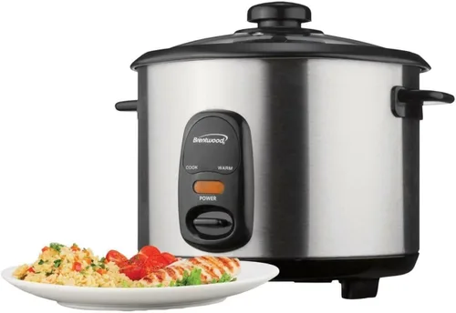 Vista 10 de Brentwood TS-20 Olla arrocera, 10 tazas, acero inoxidable