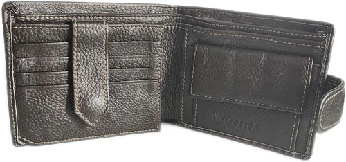 Vista 37 de Hombres Cool Eagle Wolf Caballo Totem Cuero Vaca Vertical Cartera Cremallera Multi-tarjeta Titular, Tótem de caballo, Minimalista