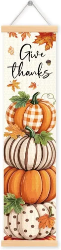 Vista 8 de Pancartas con texto en inglés «Happy Fall Y'all», pancarta de otoño para exteriores, decoración de cosecha de calabaza, decoraciones de Acción