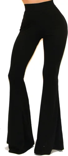 Vista 2 de Vivicastle - Pantalones acampanados de EE.UU. para mujer, de estilo bohemio, cómodos y elásticos