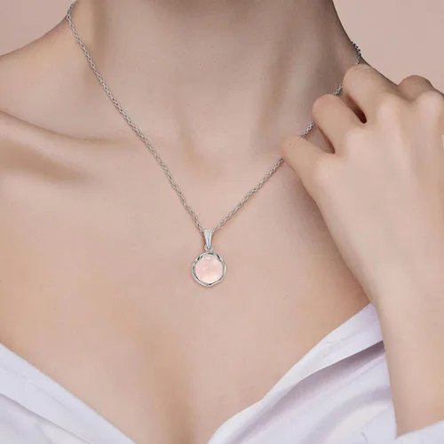Vista 3 de 925 Sterling Silver Gemstone Necklace Women - Gemstone Pendant Necklace Silver- Birthstone Necklace - Silver Jewelry for Women- Minimalist Jewelry